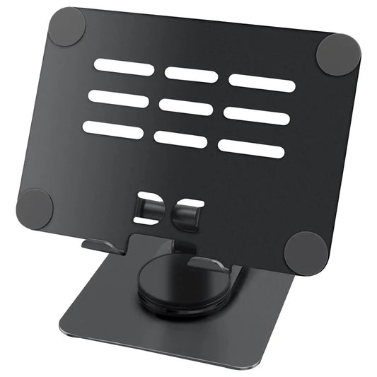 Soporte Móvil para Tablet, de Acero al Carbono, Ajustable y con Base Giratoria de 360°