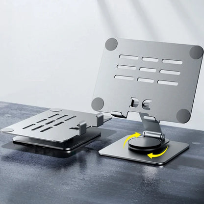 Soporte Móvil para Tablet, de Acero al Carbono, Ajustable y con Base Giratoria de 360°