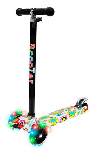 Tripatin Monopatin Infantil Plegable Aluminio Luces Colores