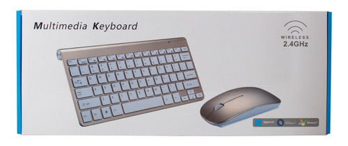 Combo Mini Teclado Y Mouse Óptico Inalámbrico - Ffstoreuy