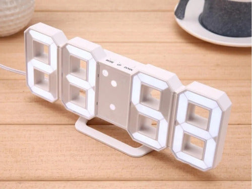 Reloj Digital Mesa Números Luz Led Moderno Despertador Usb