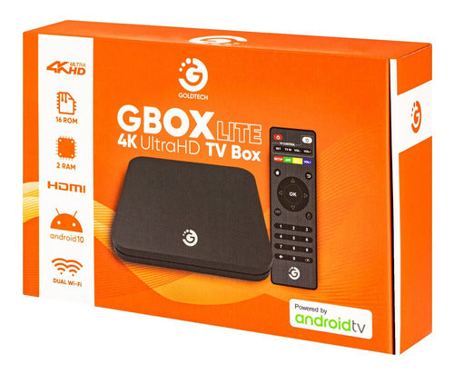 Smart Tv Box Goldtech 4k Uhd 16gb 2gb Wifi Android 10 Star+