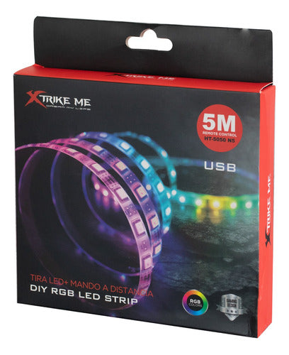 Rollo Led 5050 Rgb 5m C/control Usb Xtrike Me - Ffstoreuy