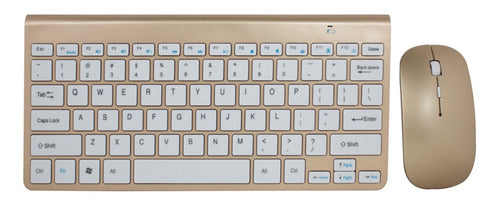 Combo Mini Teclado Y Mouse Óptico Inalámbrico - Ffstoreuy