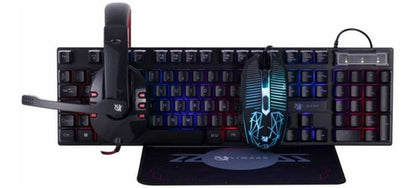 Combo Gamer Xzz-co-02 Teclado/mouse/auricular/mousepad Rgb U